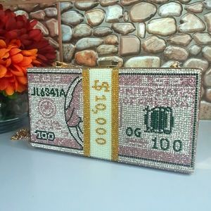 Diamond studded cluch/crossbody